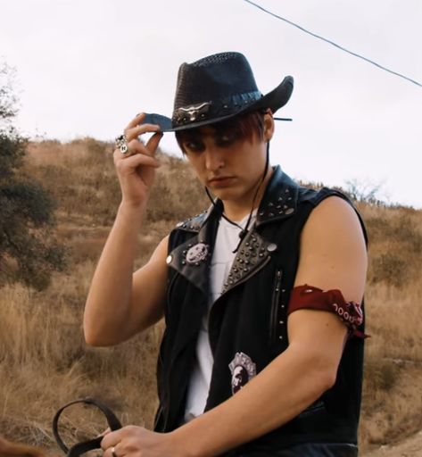 Emo Cowboy Outfit, Cowboy Colby Brock, Colby Brock Cowboy, Emo Cowboy, Emo Cowboy Hat, Colby Brock Cowboy Hat, Colby Brock Emo Cowboy, Colby Brock Halloween, Colby Brock Motorcyle