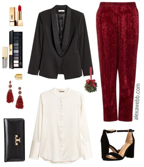 Plus Size Sequin Pants Outfit - Plus Size Holiday NYE Outfit Ideas - Plus Size Fashion for Women - alexawebb.com #alexawebb #plussize Sequin Pants Outfit, Sparkly Clothes, Party Outfit Plus Size, Sequins Pants Outfit, Glittery Eyeshadow, Bright Pants, Trendy Party Outfits, Alexa Webb, Sparkly Outfits