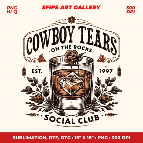 Cowboy Design, Beer Design, Creative Tshirt, 70s Retro, Graphic Design Tutorials, Social Club, Label Design, Drawing And Illustration, Art Tattoo