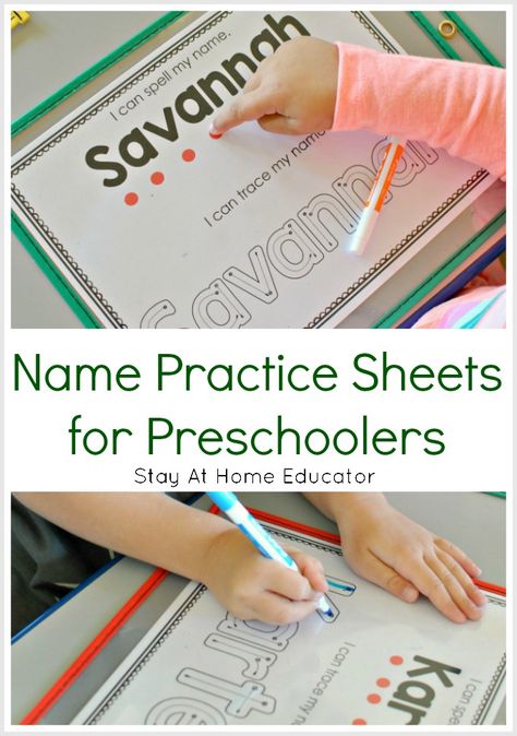 name-practice-sheets-for-preschoolers Spell Names, Learning To Spell, Preschool Names, Name Practice, Name Recognition, Name Activities, Learn To Spell, Preschool Writing, Preschool Literacy