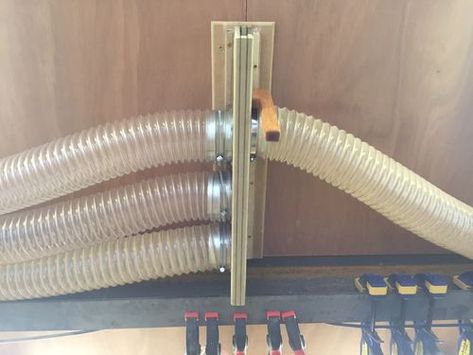 Sliding Dust Manifold - by Navaar @ LumberJocks.com ~ woodworking community Shop Dust Collection, Dust Collection System, Serra Circular, Workshop Organization, Detailed Plans, Woodworking Workshop, Popular Woodworking, Homemade Tools, Woodworking Jigs