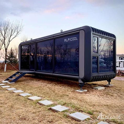 Pod House, Portable Buildings, Prefab Cabins, Shipping Container Home, Container Buildings, Portable Home, Container House Plans, Modern Tiny House, Prefabricated Houses