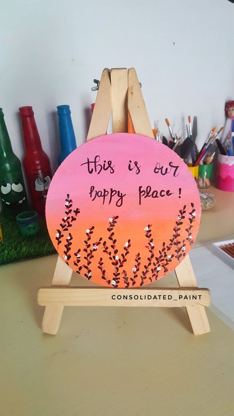 Mini Round Canvas Art, Circle Canvas Painting Ideas Easy, Circle Canvas Painting Ideas, Circle Painting Ideas Easy, Round Canvas Painting Ideas, Circle Canvas Painting, Round Canvas Art, Round Canvas Painting, Circular Canvas Painting