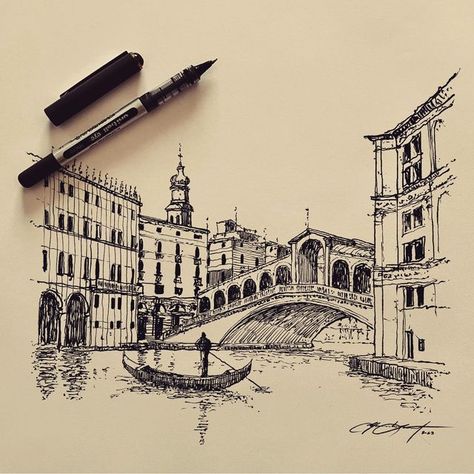 Fine Line Building Drawings, Building References Drawing, Italian Sketches Drawings, Architecture Drawing Sketchbooks Ideas, Architecture Sketch Ideas, Vienna Sketch, Drawing Ideas Buildings, Venice Italy Drawing, Vienna Drawing