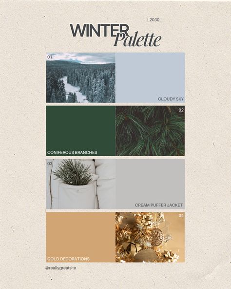 January Color Palette, Color Palette Instagram, January Colors, Christmas Palette, Winter Color Palette, Photo Collage Maker, Collage Background, Winter Color, Christmas Templates