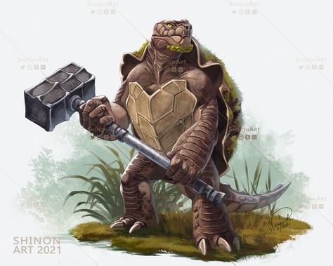 Tortle Barbarian, Turtle Warrior, Dnd Artwork, Barbarian Dnd, Dnd Races, Rpg Characters, Fiction Idea, Dungeons And Dragons Characters, Dnd Art