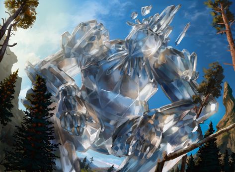 Crystalline Giant - Ikoria MtG Art Mtg Art, D D Monsters, Dragon Rpg, Dnd Monsters, D&d Dungeons And Dragons, Magic Art, Wizards Of The Coast, Best Artist, Creature Design