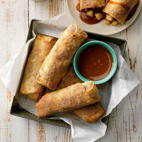 Apple Pie Egg Rolls, Flavored Cream Cheeses, Frozen French Fries, Classic Apple Pie, Easy Apple Pie, Egg Roll Wrappers, Egg Roll Recipes, Cream Cheese Spreads, Ham And Cheese