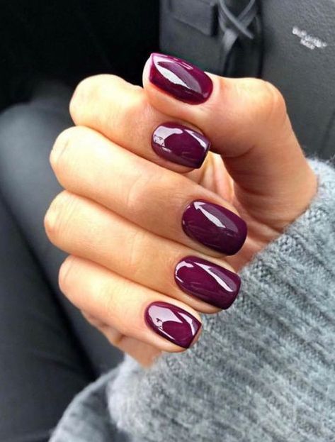 Top 35 Short Fall Nails Trends to Try in 2024 25 Berry Nails, Plum Nails, Fall Nail Trends, Nails Winter, Gel Nail Colors, Burgundy Nails, Fall Nail Colors, Dipped Nails, Fancy Nails