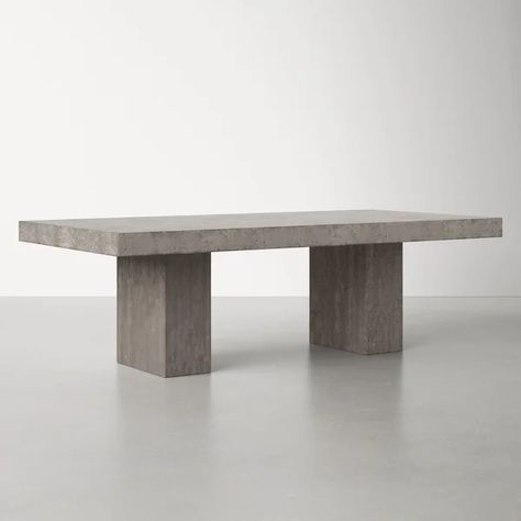 Gabrielle Dining Table Concrete Dinner Table, Neutral Dining Table, Gray Dining Table, Winchester House, Chic Loft, Concrete Construction, Concrete Products, Concrete Dining Table, Hallway Wall Decor