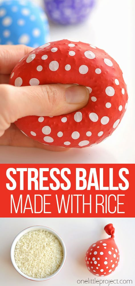 Diy Stressball, Reuse Crafts, Polka Dot Balloons, Sensory Crafts, Sensory Activity, Balloon Crafts, Activities For Teens, Simple Craft, Pencil Box