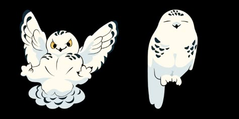 White snowy owl straight from the Arctic. A flying owl as a cursor arrow and a sitting one as a pointer. Owl Anime, Owl Designs, White Owls, Drawing Owl, Owl Design Drawing, White Owl Drawing, Snow Owls, Owl Flying, Cute Owl Art