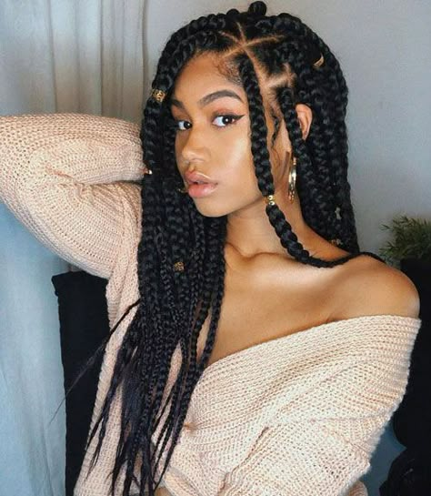 See here the Modern Looks for your hairstyle. These Hair Extensions is incredible and make your hair perfect. Trendy We Fryzurach, Goddess Braids Hairstyles, African Hair Braiding Styles, Long Box Braids, Box Braids Styling, Girls Hairstyles Braids, African Braids Hairstyles, Braided Hairstyles For Black Women, Long Braids