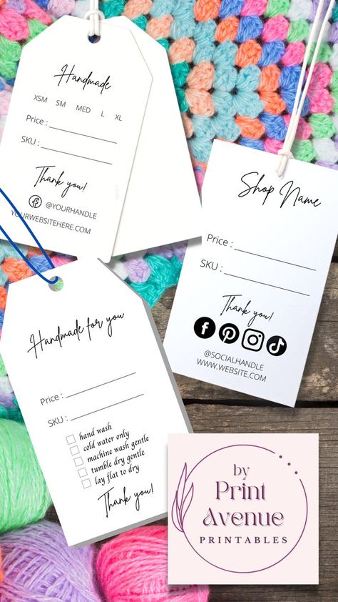 Come to Etsy and see our product price tags for your Craft Business. Editable in Canva - 3 Designs to choose from and set up 12 to a sheet to print. Create them as you wish! Price Tags For Craft Shows, Craft Shows, Care Tag, Price Tags, Craft Business, Price Tag, Free Printables, Handmade Items, Arts And Crafts