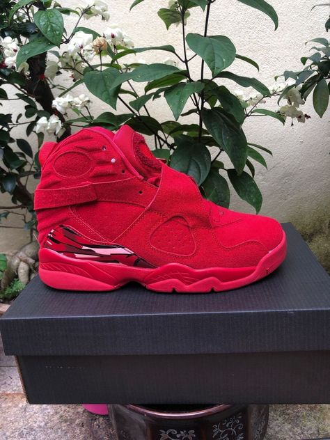 AIR Jordan 8 Men's Sneakers RED Check more at https://semistore.us/air-jordan-8-mens-sneakers-red-3645 Red Sneakers Outfit, Nike Jordan 13, Air Jordan 8 Retro, Nike Air Jordan 8, Basketball Rim, Air Jordan 8, Red Jordans, Basketball Tips, Custom Nike Shoes