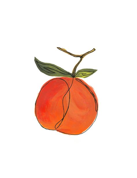 Cute peach painting <3 - Art prints and stickers available!! - doodle, fruit, orange, green, plant Peach Digital Art, Doodle Fruit, Peach Painting, Cool Black Wallpaper, Peach Illustration, Vinyl Art Paint, Peach Graphic, Cute Peach, Fruit Orange