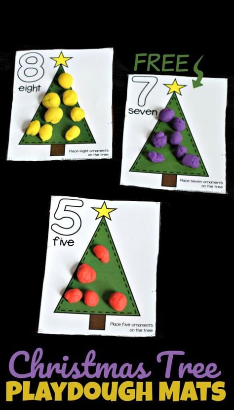 Christmas Playdough Mats, Learning Activities Preschool, Christmas Playdough, Christmas Learning Activities, Peppermint Candy Ornaments, Christmas Math Worksheets, Christmas Math Activities, Christmas Learning, Preschool Christmas Activities