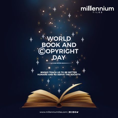 World Book Day Creative Ads, World Book And Copyright Day, Book Advertisement, Education Day, Book Advertising, Graphic Design Books, Book Day, Be A Nice Human, Creative Posters