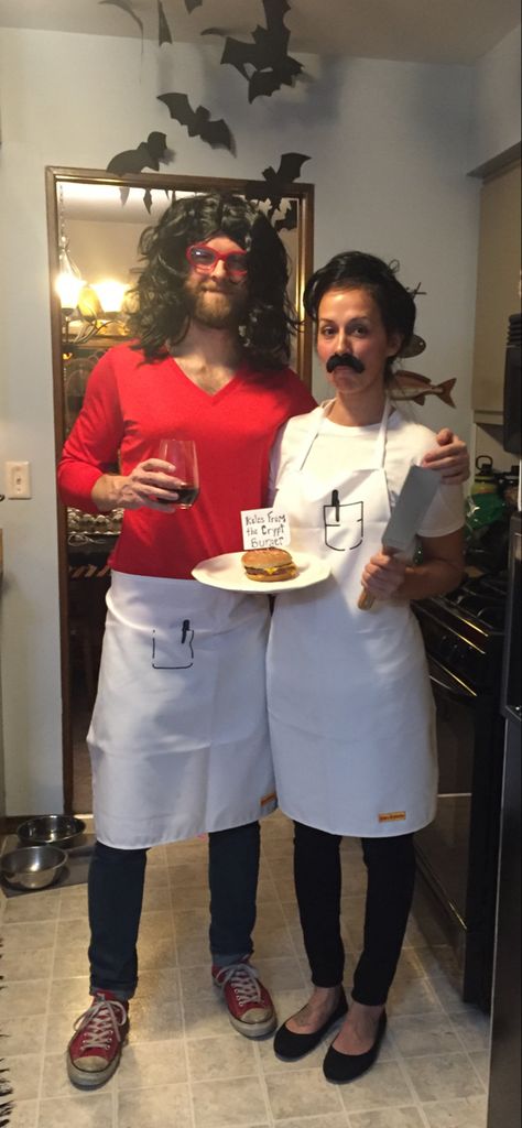 Bob and Linda Belcher Bob And Linda Halloween Costumes, Linda And Bob Belcher Costume, Bob And Linda Costume, Bob And Linda Belcher, Bob And Linda, Linda Belcher, Bob Belcher, Halloween 23, Couple Costume