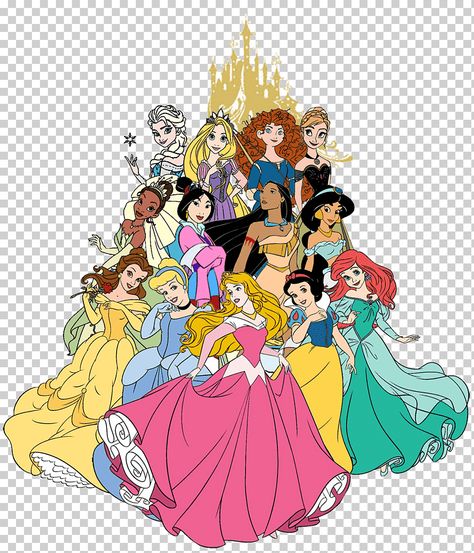 Ariel Cartoon, Disney Princess Png, Non Disney Princesses, Disney Princess Castle, Tiana Disney, Mermaid Cartoon, Princess Illustration, Disney Princess Cartoons, Disney Princess Rapunzel