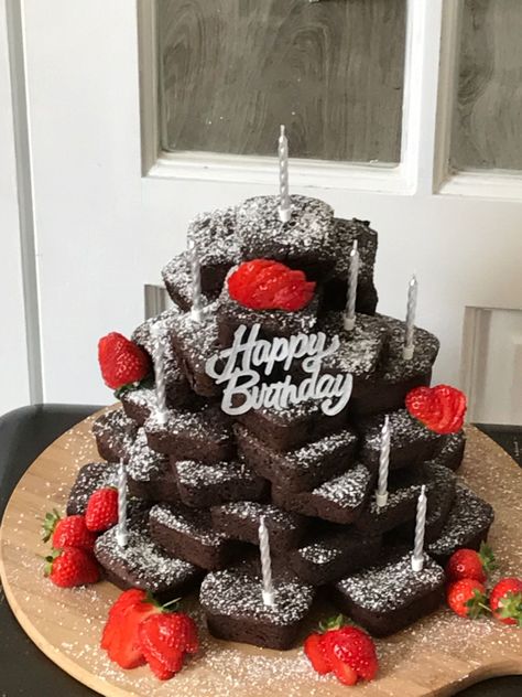 Brownie Birthday Cake Brownie Birthday Cake Birthday Cake Pinterest Birthday Cake - birijus.com Brownies Birthday Cake Ideas, Triple Layer Brownies, Brownie Birthday Cake, Brownie Birthday, Cake Pinterest, Birthday Cake Pinterest, Brownie Cake Recipe, Birthday Cake Alternatives, Birthday Cake Brownies