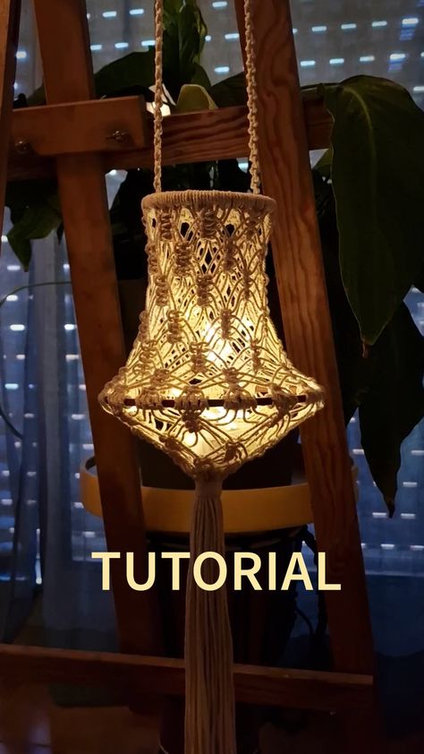 Macrame Light Shades, Macrame Lanterns, Macrame Lamp, Chandelier, Boho Lamp Shade, Macrame, Hanging Lantern, Lamp shades macrame ideas, Macrame Lantern Tutorial, Lantern Macrame, Christmas Lanterns Diy, Macrame Lantern, Macrame Lampshade, Lantern Lampshade, Macrame Creations, Macrame Lamp Shade, Macrame Designs