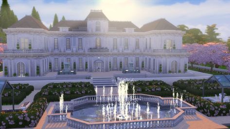 64x64 Sims 4 House, Sims 4 64x64 Mansion, Sims 4 Mansion Luxury, Millionaire Mansion, Sims 4 Modern House, Luxurious Mansion, Birthday Venues, Sims 4 Speed Build, Luxury Mansion