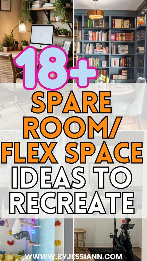 18+ SPARE OR FLEX ROOM IDEAS TO RECREATE Unique Extra Room Ideas, What To Do With Extra Bedroom In House, Den Into Bedroom Convert, Soare Room Ideas, Small Flex Space Ideas, Reading Room Ideas For Adults, Flex Office Space, What To Do With Spare Room, Spare Room Inspiration