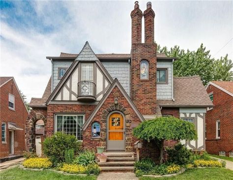 Live Happily Ever After in These 10 Storybook Homes on the Market | realtor.com® Chicago Bungalow, Storybook House, Storybook Homes, Amazing Houses, Houses Ideas, Vintage House Plans, Tudor Style Homes, Storybook Cottage, Cottage Style Homes