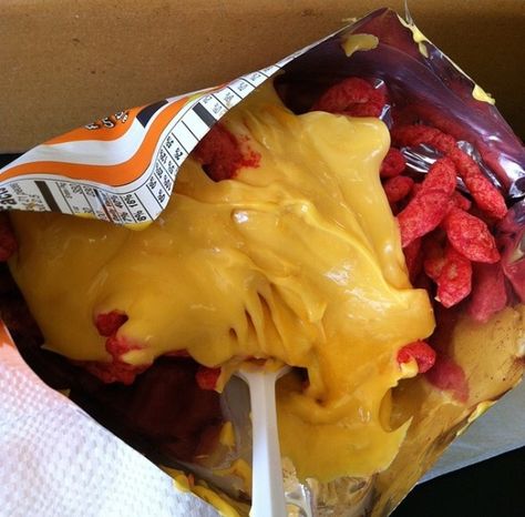 #HotCheetos with #nachocheese #cheetos Hot Cheetos With Nacho Cheese, Hot Cheetos Nachos, Cheetos With Cheese, Cheetos Mac And Cheese, Cheetos Crunchy, Tiktok Food, Hot Cheetos, Hot Chip, Mexico Food