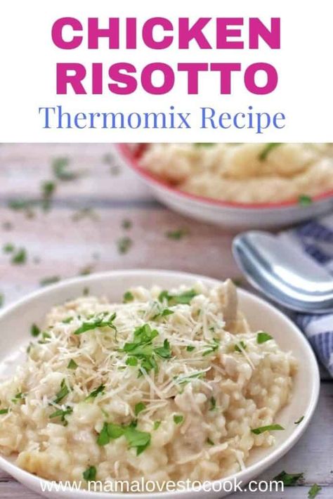 Thermomix Recipes Gluten Free, Easy Thermomix Dinner, Thermomix Risotto Recipes, Thermomix Chicken Recipes, Ovenless Dinners, Chicken Risotto Recipe, Tm6 Recipes, Thermomix Recipes Dinner, Risotto Recipes Chicken