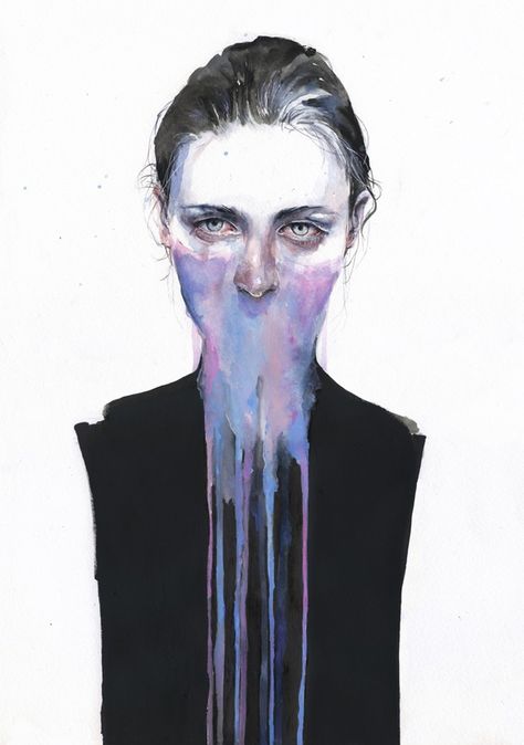 Emotionally Evocative Watercolor Paintings by Agnes-Cecile | Hi-Fructose Magazine Agnes Cecile, Watercolor Face, Abstract Portrait Painting, Blond Amsterdam, Psy Art, Gcse Art, Ap Art, Abstract Portrait, Art And Illustration