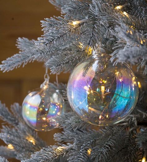 Iridescent Christmas Tree, Iridescent Christmas, Bubble Christmas, Baubles Christmas, Transparent Balloons, Christmas Balls Decorations, Glass Bauble, Wedding Balloons, Christmas Decorations Ornaments