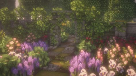 path through a forgotten garden for day 4 of #mcmaycraft 

#minecraft #secretgarden #minecraftflowers #minecraftcottagecore Garden Ideas Minecraft, Minecraft Flower Garden, Garden Minecraft, Aesthetic Minecraft Builds, Minecraft Garden, Cottagecore Minecraft, Aesthetic Minecraft, May Crafts, Minecraft Cottage