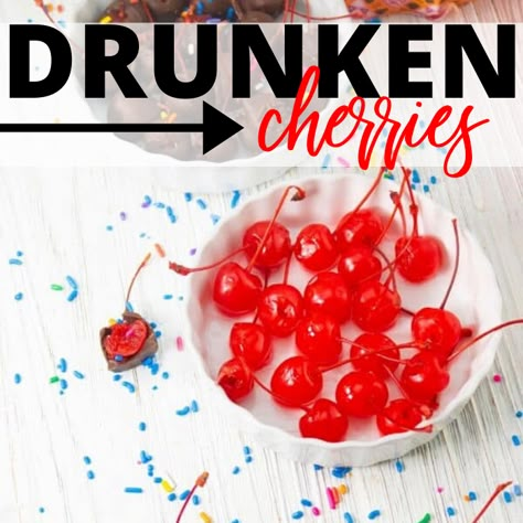 Alcohol Cherries Soaked, Liquor Soaked Cherries, Boozy Maraschino Cherries, Alcohol Soaked Cherries, Soaked Cherries In Alcohol, Boozy Cherries Recipe, Liquor Cherries, Alcoholic Cherries, Alcohol Cherries