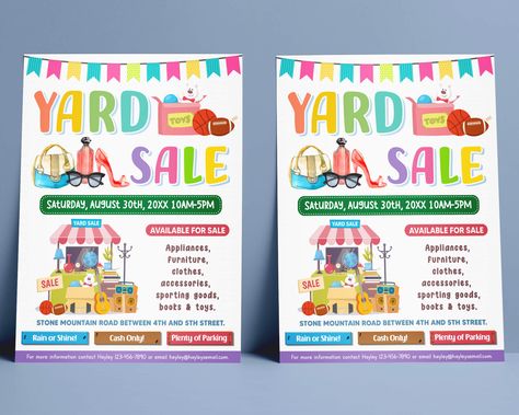 Yard sale signs