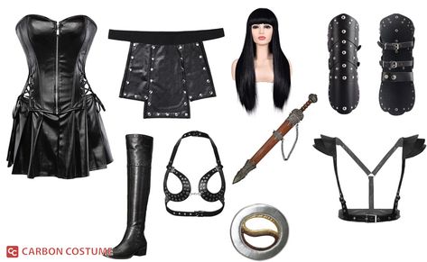 Xena from Xena: Warrior Princess Costume | Carbon Costume | DIY Dress-Up Guides for Cosplay & Halloween Warrior Princess Costume Diy, Diy Warrior Costume Woman, Xena Warrior Princess Costume, Female Warrior Costume, Warrior Princess Outfit, Xenia Warrior Princess, Xena Costume, Diy Princess Costume, Warrior Princess Costume