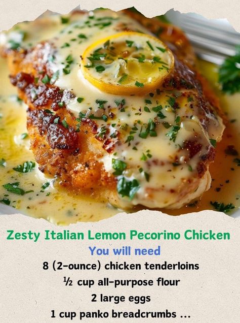 Zesty Lemon Pecorino Chicken, Italian Lemon Pecorino Chicken, Lemon Pecorino Chicken, Zesty Italian Lemon Pecorino Chicken, Cutlet Recipes, Chicken Lickin, Chicken Cutlet, Chicken Breast Recipes Baked, Yummy Chicken