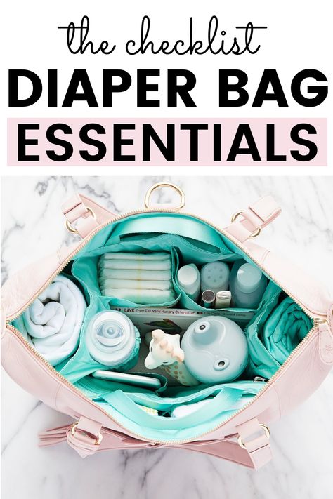 diaper bag checklist, diaper bag essentials Nappy Bag Essentials, Bag Must Haves, Diaper Bag Checklist, Baby Closet Organization, Diaper Bag Organization, Diaper Bag Essentials, Diaper Storage, Baby Room Organization, Sweet Nursery