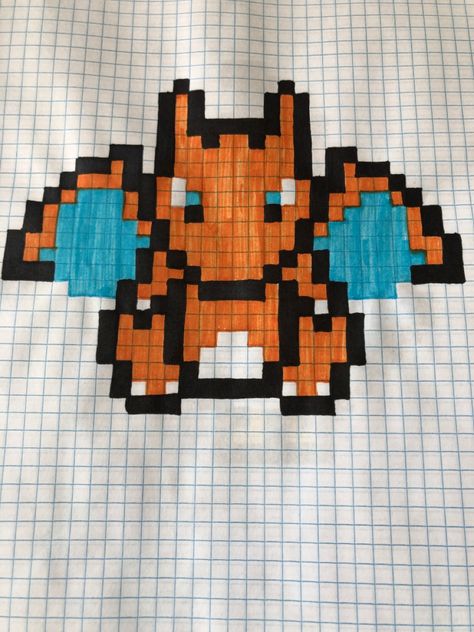 Pixel Drawing Pokemon, Pokémon Drawing Ideas, Giyu Pixel Art, Pixel Art Facil, Dragon Pixel Art, Pixel Art Dragon, Pokemon Pixel Art, Pixel Pokemon, Hama Art