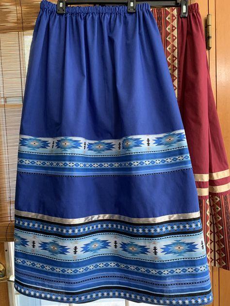 Blue Ribbon Skirts Native American, Ribbon Pants Native American, Native Ribbon Skirts, Native Ribbon Skirt, Ribbon Skirts Ideas, Indigenous Regalia, Ribbon Skirts Native American, Native Skirt, Jingle Dancer