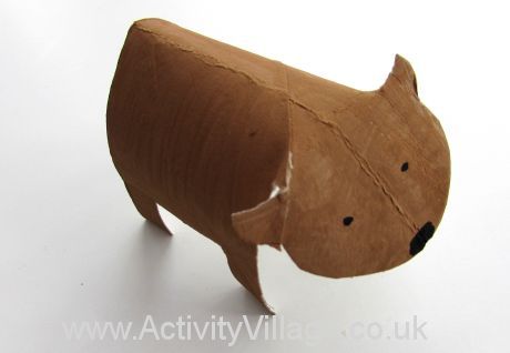 Toilet Roll Wombat Wombat Craft For Kids, Wombat Craft, Kids Crafts Toilet Paper Rolls, Sophie Blackall, Book Parade, Spy School, Animal Crafts Preschool, Animal Puppets, Australia Crafts