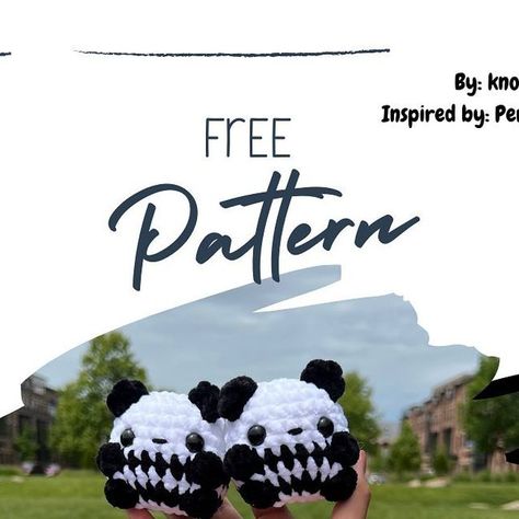 Pocket Panda Crochet, Mini Panda Crochet Pattern Free, How To Crochet A Panda, Panda Bear Crochet Pattern Free, Free Crochet Patterns Instagram, Free Panda Crochet Pattern, Crochet Panda Pattern Free, Crochet Bear Pattern Free, Panda Amigurumi Free Pattern