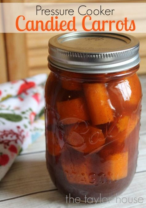 Candied Carrots in the Pressure Cooker | The Taylor House Canning Glazed Carrots, Pressure Canning Carrots, Canning Beans Pressure Cooker, Canning Potatoes Pressure Cooker, Canned Carrot Recipes, Carrot Canning, Canning Carrots Recipes, Soup And Sides, Canning Veggies