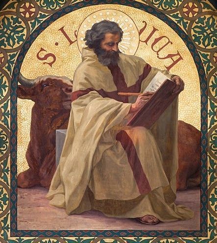 Saint Luke The Evangelist, 4 Gospels, Lucas Evangelista, Luke The Evangelist, Catholic Artwork, Salve Regina, Glory Be, Kutch Work Designs, Saint Luke