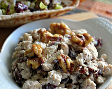 Honey Walnut Chicken, Chicken Salad With Walnuts Recipe, Honey Glazed Walnuts, Cranberry Honey, The Best Chicken Salad, Walnut Chicken Salad, Best Chicken Salad, Glazed Walnuts, Walnut Chicken