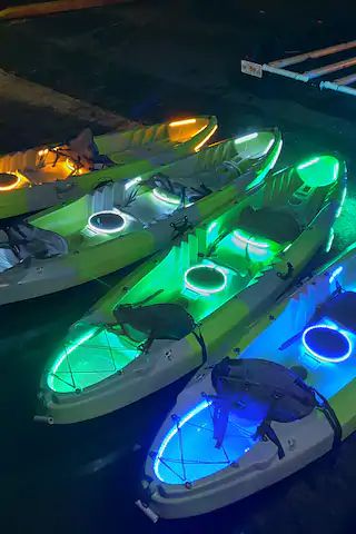 2 Person Kayak, Glow Night, Life Vests, Kayak Camping, Ft Lauderdale, Public Park, Glow Sticks, Waterproof Bags, Kayaks