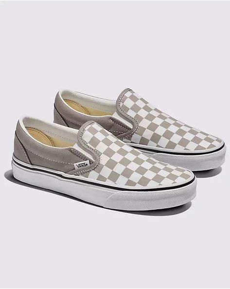 Classic Slip-On Checkerboard Shoe Slip On Vans, Brown Checkered, Colour Story, Gift Wishlist, White Shoe, Vans Slip On, Vans Shop, Color Story, Santa Baby