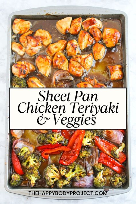 When you’re looking for a simple yet delicious meal, this Chicken Teriyaki and Vegetables dish is an excellent choice. Perfectly caramelized chicken and crisp-tender vegetables, all drizzled with a rich homemade teriyaki sauce, make for a balanced and tasty dinner. The best part? It’s all cooked on one sheet pan, saving you cleanup time without compromising on flavor. Teriyaki Chicken Sheet Pan Dinner, Sheet Pan Chicken Teriyaki, Chicken Vegetable Recipes, Teriyaki Veggies, Teriyaki Chicken And Vegetables, Teriyaki Chicken And Broccoli, Sheet Pan Teriyaki Chicken, Easy Chicken Teriyaki, Caramelized Chicken