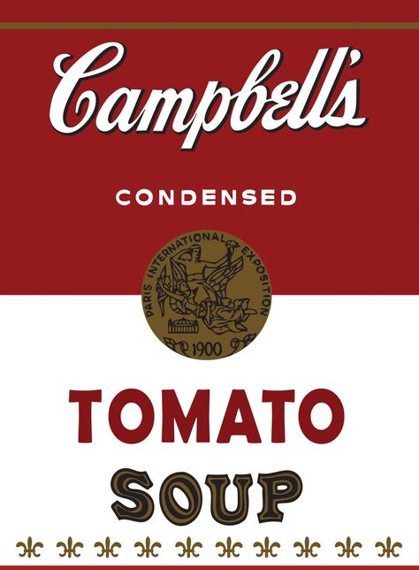 Campbell Soup Art, Campbell's Tomato Soup, Diy Cornhole, Campbell's Soup Cans, Corn Hole Diy, Condensed Tomato Soup, Campbell Soup, Prints Vintage, Brick Walls